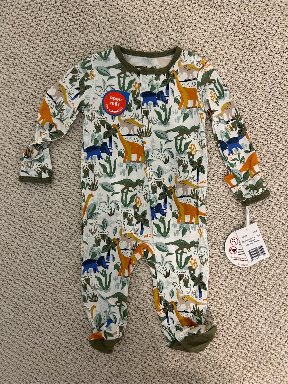 NWT Magnetic Me 0-3mo Footed Onsies
